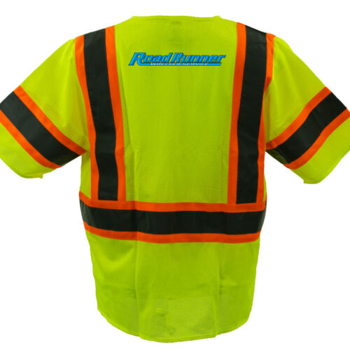 GSS Safety Class 3 Two Tone Mesh Zipper Safety Vest Thumbnail