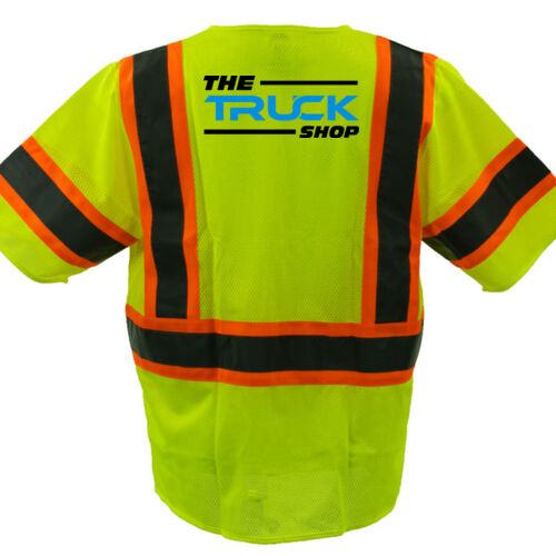 GSS Safety Class 3 Two Tone Mesh Zipper Safety Vest Thumbnail