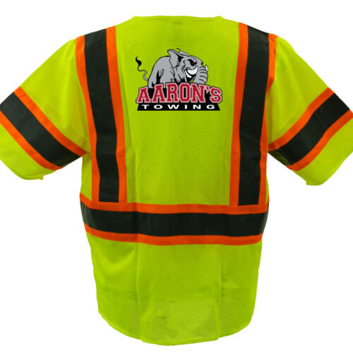 GSS Safety Class 3 Two Tone Mesh Zipper Safety Vest Thumbnail